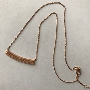 Rose Gold Fossil Bar Necklace